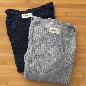 Hollister Co Blue & Gray Sweater Bundle
